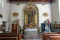Augsburg - Fuggerei: Innenansicht der kath. Kirche St. Markus mit Hochaltar  (August 2011)