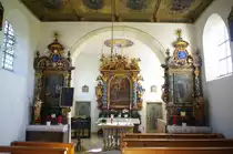 Schweinlang, Kapelle St. Joseph, Alt�re mit Gem�lden von Andreas Mayr, 
Kreis Ostallg�u (16.10.2011)