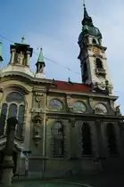 Frauenfeld, St. Nikolaus Kirche, erbaut von 1904 bis 1906 im Stil des 
Neubarock von Albert Rimli, Kanton Thurgau (18.04.2010)