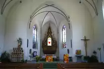 Gonten, Kath. St. Verena Kirche, am linken Seitenaltar Madonnenstatue aus dem 
17. Jahrhundert, Appenzell (21.08.2011)
