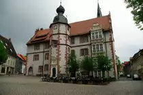 Alfeld / Leine, Rathaus am Marktplatz, erbaut von 1584 bis 1586 mit sch�nen 
Zirgiebel, Kreis Hildesheim (11.05.2010)
