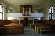 Limpach, Ref. Kirche, klassizistische Saalkirche mit Ausstattung im Stil des 
Empire, Berner Mittelland (18.04.2011)