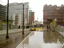 Manchester, St. Peter Square mit Metro Link Station (07.12.2011)