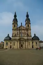 Fulda, Dom St. Salvator und Bonifatius am Domplatz, erbaut von 1704 bis 1712 durch 
F�rstabt Adalbert von Schleiffras durch Hofbaumeister J. Dientzenhofer (01.05.2009)