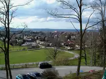 Weilheim im Pfaffenwinkel, Blick auf die ca.22000 Einwohner z�hlende Kreisstadt in Oberbayern, April 2006