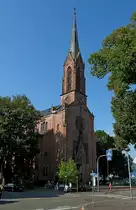 M�llheim, die evangelische Kirche, 1877-81 im neugotischen Stil erbaut, Aug.2011