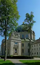 St.Blasien, die Westseite des Domes St.Blasius, eins der bedeutendsten Werke des Klassizismus in Deutschland, Aug.2011