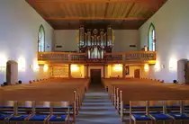Kirchberg, Orgel der Ref. St. Martin Kirche, Glasgem�lde aus dem 16. Jahrhundert 
(18.04.2011)