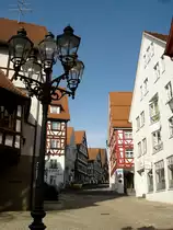 Pfullendorf in Oberschwaben, sch�nes Fachwerk in der Altstadt, Aug.2010