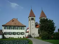 Niederzell auf der Insel Reichenau, die romanische Basilika entstand um 1100, wurde 1750 umgebaut, geh�rt zum Weltkulturerbe, Sept.2008