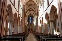 Freiburg im Breisgau, der Innenraum der Herz-Jesu-Kirche, M�rz 2012