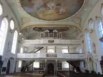 Burgau, Maria Himmelfahrt Kirche, Orgelempore (26.03.2012)
