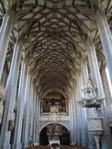Halle, Marktkirche, dekoratives Netzrippen- und Sterngew�lbe (15.03.2012)