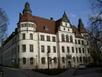 Cottbus, Amtsgericht am Gerichtsplatz 2, erbaut von 1872 bis 1877 an Stelle des 
alten abgebrannten Schloss (01.04.2012)