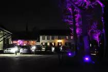 Restaurant  Landlust  an der Burg Flamersheim (Euskirchen) nachts - 22.02.2012