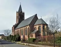 Wollersheim (Nideggen Kreis D�ren) - Heilig Kreuz Kirche (R�ckseite) - 09.03.2012