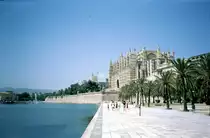 Palma de Mallorca - Kathedrale und Parque del Mar (von S�dosten), Sommer 1999