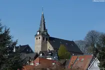 Essen-Kettwig - Blick auf die ev. Kirche und �ber die D�cher der Altstadt (April 2012)
