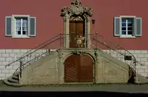 Tunsel, der herrschaftliche Aufgang und Eingang des Pfarrhauses, Okt.2011