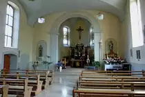 Wettelbrunn im Markgr�flerland, der Innenraum der St.Vitus-Kirche, Mai 2012