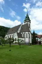 Hausen im Wiesental im S�dschwarzwald, die katholische St.Josephs-Kirche, im neugotischen Stil erbaut von 1892-95, Mai 2012 