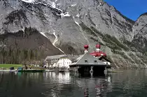 Bartholom� am K�nigssee mit Schiffsanlegestelle und Gasthaus - 26.04.2012