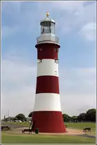 Der Smeaton's Tower ist ein markantes Baudenkmal in Plymouth. Der Turm wurde 1759 als erster Leuchtturm auf dem Eddystone etwa 20 km s�dlich Plymouth errichtet. 1882 wurde er dort durch einen moderneren Turm ersetzt und Smeaton's Tower auf den Hoe versetzt. 29.05.2012