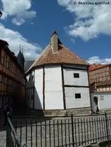 Das Fachwerkhaus  St�nderbau  in der Stra�e  Word  ist eines der �ltesten H�user der Stadt (Quedlinburg, Landkreis Harz in Sachsen-Anhalt, Juni 2012)