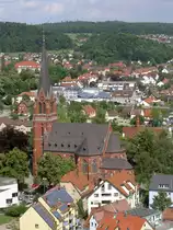 Heidenheim, Ev. Pauluskirche, erbaut von 1895 bis 1898 von Felix von Berner im 
Neugotischen Stil (21.06.2012)