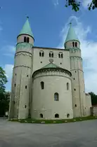 Gernrode, die romanische Stiftskirche St.Cyriakus, eines der bedeutendsten ottonischen Baudenkmale in Deutschland, erste Erw�hnung im Jahr 961, Mai 2012