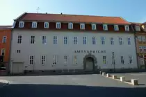 M�hlhausen, das historische Gerichtsgeb�ude am Untermarkt, Mai 2012