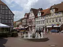 L�chow, Fachwerkh�user am Marktplatz und Lange Stra�e (10.07.2012)