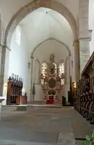 Merseburg, der Altar und das Chorgest�hl des Domes, Mai 2012