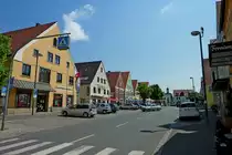Allersberg, Blick �ber den Marktplatz mit Giebelh�usern aus dem 17.-19.Jahrhundert, Mai 2012