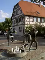 Brunnen am Marktplatz von Gingen a. der Fils, Kreis G�ppingen (10.08.2012)