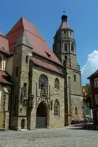 Wei�enburg, die evangelische Stadtpfarrkirche St.Andreas, der gotische Bau wurde 1327 eingeweiht, Mai 2012