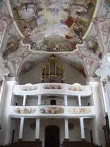 Velburg, Orgelempore der Maria Himmelfahrtskirche auf dem Habsberg (18.02.2012)