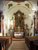 M�dingen, Hochaltar der St. Otmar Kirche (21.02.2012)