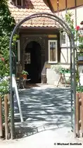 Eingangsbereich von der Gastst�tte  Schlosskrug  (Quedlinburg, Landkreis Harz in Sachsen-Anhalt, Juni 2012)