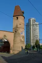 M�lhausen (Mulhouse), alt und neu dicht beieinander im Stadtzentrum, Sept.2012