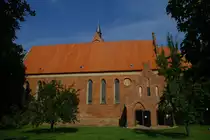 Verchen, Klosterkirche St. Marien, erbaut ab 1269, Backsteinbau mit Flachdecke, ehemalige Benediktinerinnenklosterkirche (16.09.2012)
