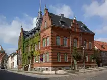 Plau am See, Rathaus im niederl�ndischen Neorenaisssance Stil, erbaut 1888 
(17.09.2012)