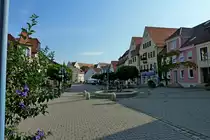 Bad Buchau, Blick �ber den Marktplatz, Aug.2012