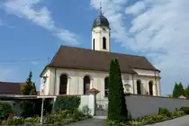 Muttersweiler in Oberschwaben, die St.Jakobus-Kirche, erbaut 1750-51, Aug.2012