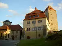 Querfurt, Burg mit F�rstenhaus und Marterturm, erbaut Anfang des 13. Jahrhunderts  (28.09.2012)