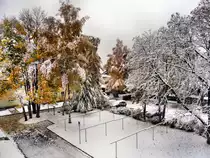 Erster Schneefall in Zeitz Winter 2012/13.

In der Nacht vom 26.10. zum 27.10.12 gab es den ersten Schneefall in Zeitz.
Es ist auch noch zusehen, da� der Herbst noch nicht vorbei ist.
(2710.2012)