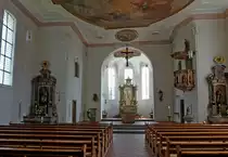 Bodnegg, Innenraum der Kirche St.Ulrich und Magnus, Aug.2012