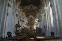 Trier, sp�tbarocke St. Paulin Kirche, erbaut von 1734 bis 1757 durch Kurf�rst 
Franz Georg von Sch�nborn, Innenausstattung durch Balthasar Neumann, Deckenfresken 
von Christoph Thomas Scheffler (23.08.2009)