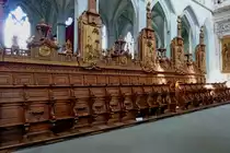 Salem, das klassizistische Chorgest�hl im M�nster, 1765-75 geschaffen von Josef Anton Feuchtmayer, Aug.2012