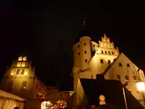 Hier ist am 15.12.12 das Schloss in Schwarzenberg/Erzg. zusehen, mit einer Reflektion am Himmel.